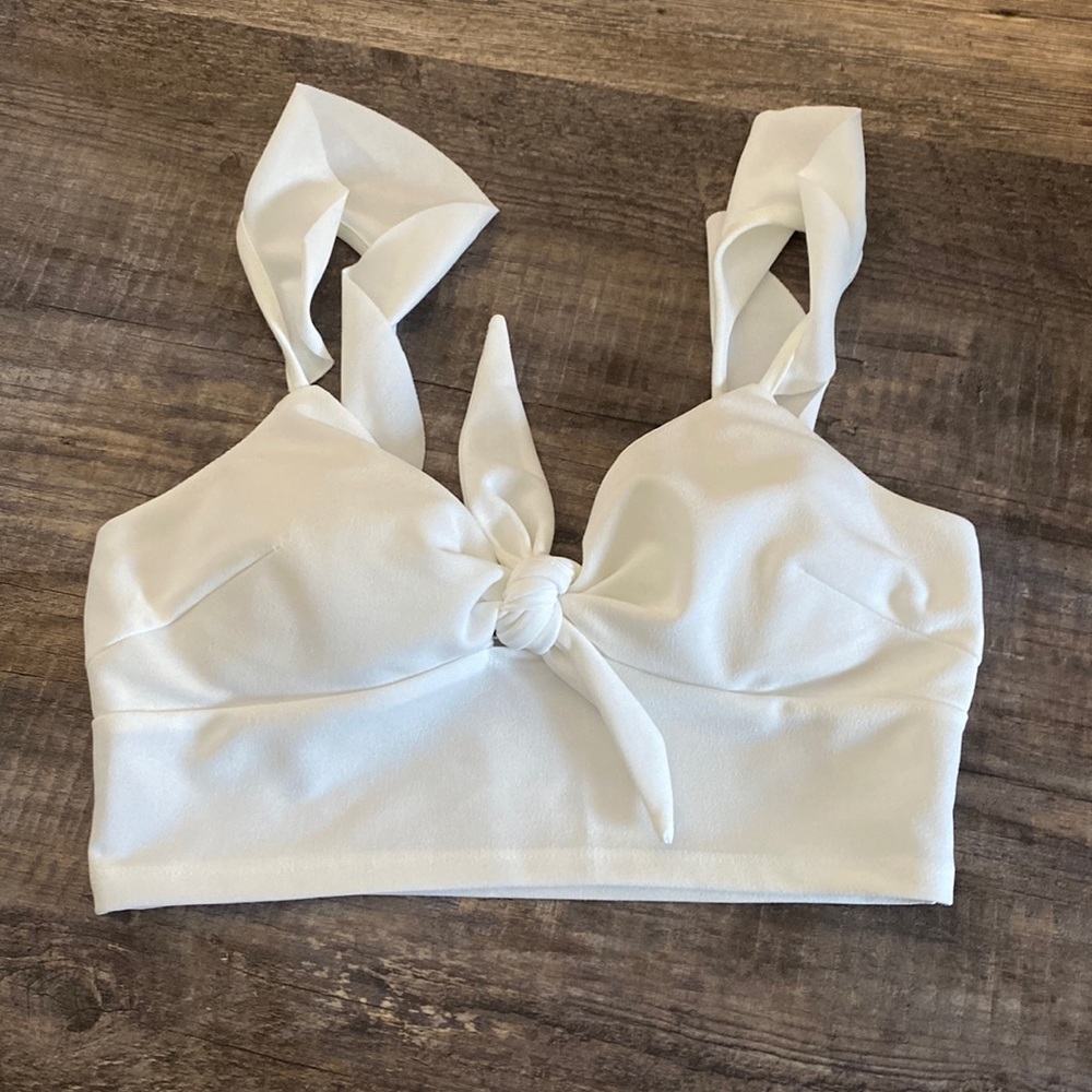 White crop top